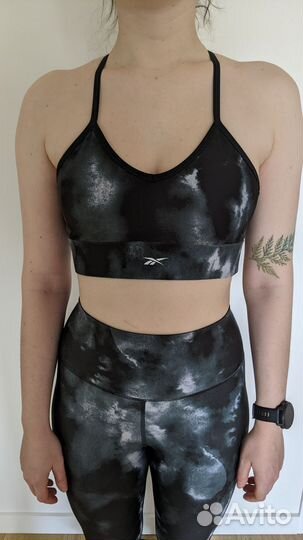 Reebok Топ-бра train printed sports BRA (S)