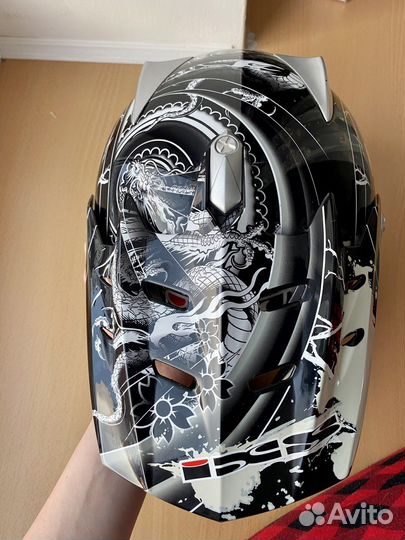 Защитный мото шлем IXS HX278 irezumi M