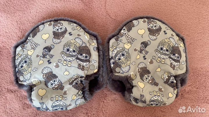 Муфта варежки на коляску или санки