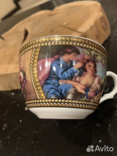 Фарфоровая чайная пара