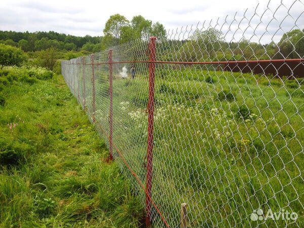 Забор из сетки рабица
