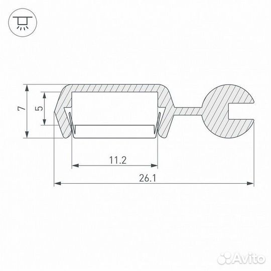 Профиль Arlight poli-2000 anod 021738