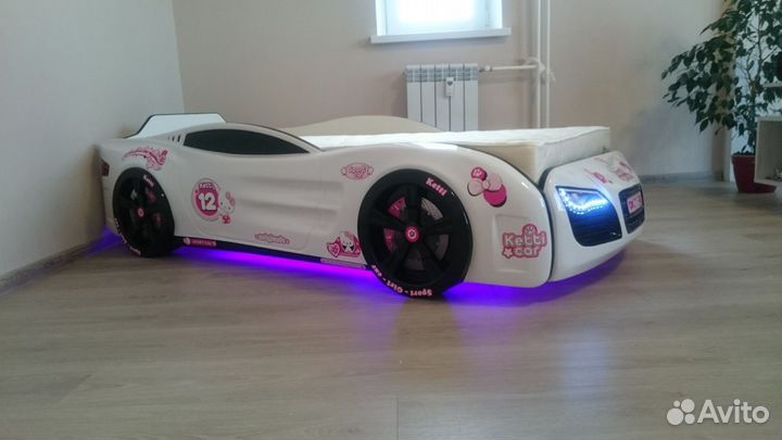 Детская кровать машина с подсветкой Romack