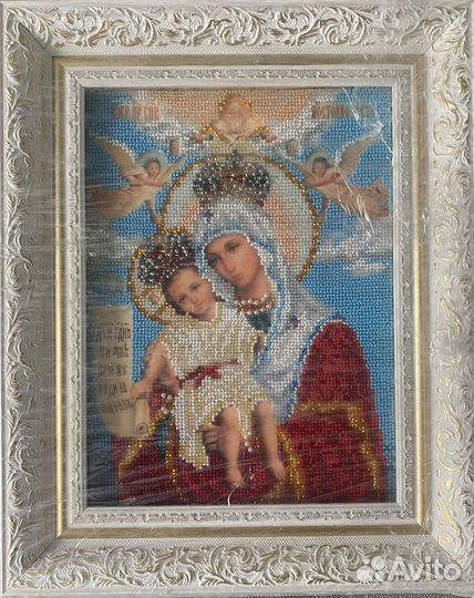 Икона Владимирской Божьей Матери бисер