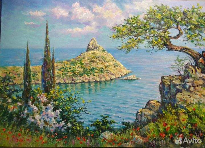 Весна в Крыму 60х90 холст, масло