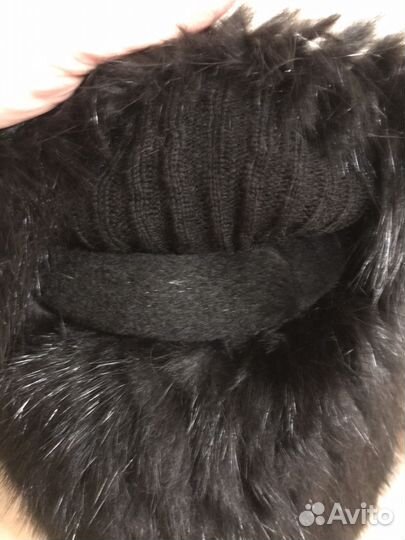 Шапка женская норковая вязаная новая