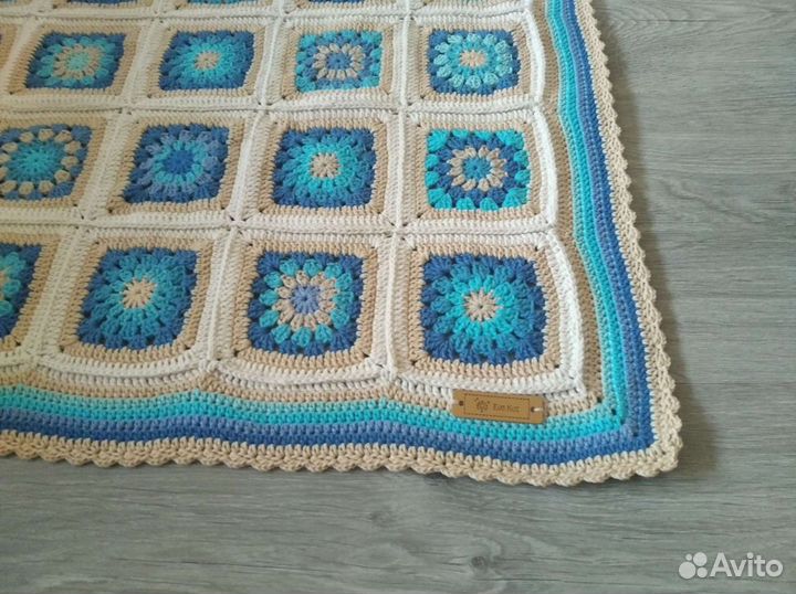 Плед детский вязаный новый 