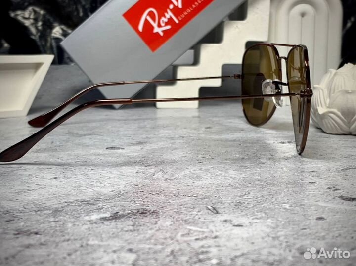 Очки Ray Ban Aviator коричневые