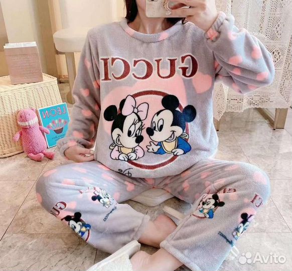 Пижамы теплые мягкие в ассортименте с брюками