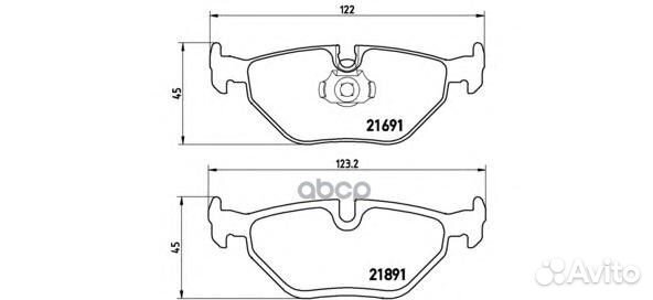 Колодки тормозные дисковые зад P06023 Brembo
