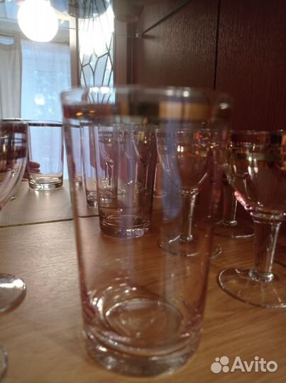 Советская посуда. Рюмки, стаканы, вазочка СССР