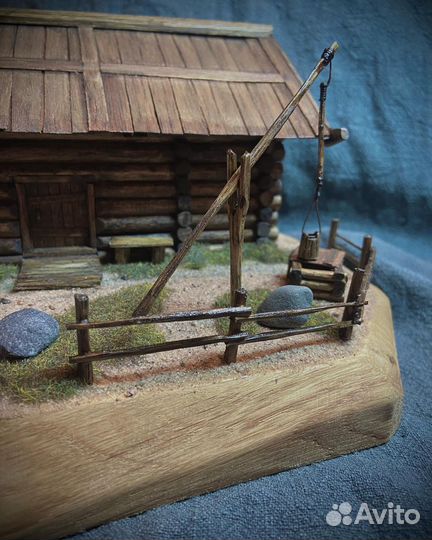 Миниатюра Изба. Пятистенок 14век