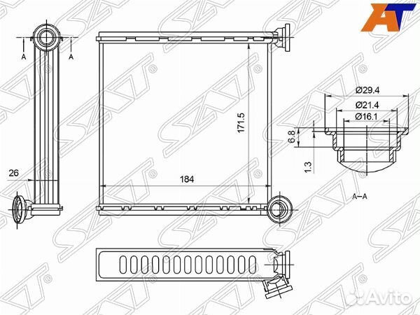 Радиатор отопителя салона volkswagen tiguan