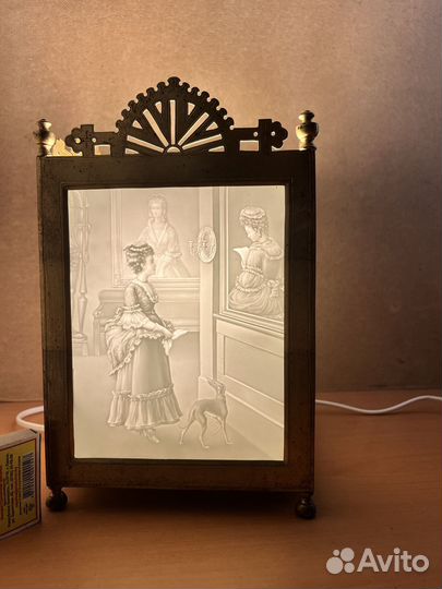 Старинный Уникальная Настольная Лампа 19 век