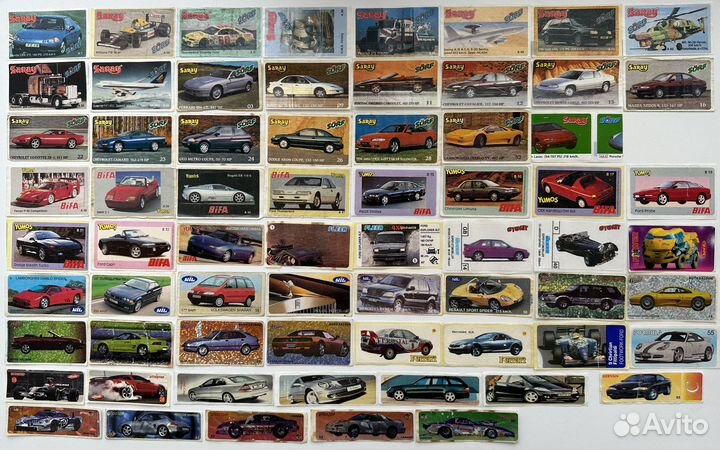 Наклейки с автомобилями Saray, Nil, Bifa, Fleer