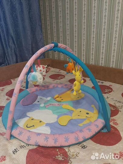 Развивающий коврик с буртиками+игрушки