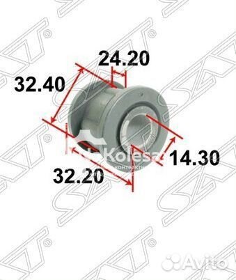 Сайлентблок рулевой рейки toyota land cruiser 100