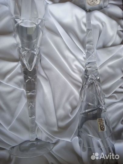 Набор посуды стерлингового серебра 925, хрусталя