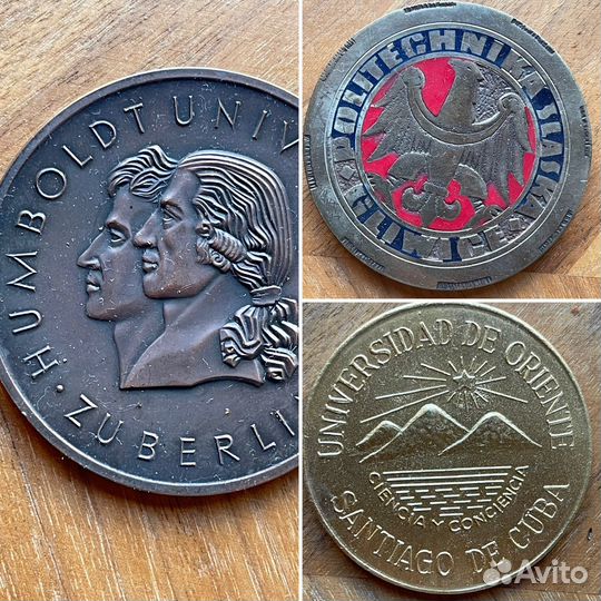 Редкие настольные медали университетов мира