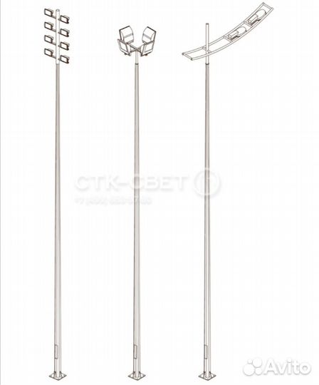 Опора освещения огк-5,0 (169/125-3) новая