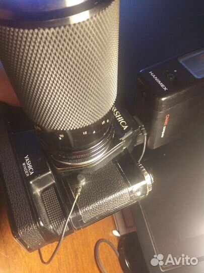 Yashica FR (Contax), виндер, YUS 75-150, вспышка