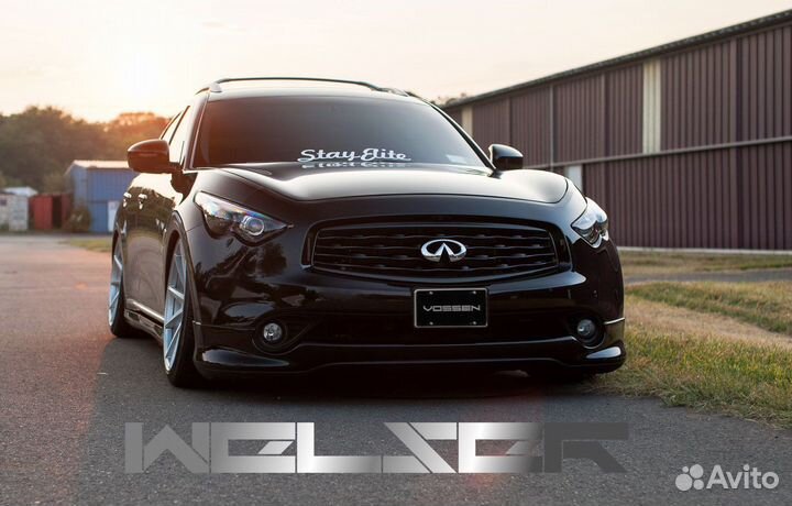 Губа переднего бампера Infiniti fx/qx70