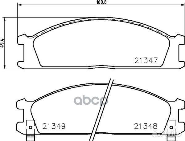 Колодки тормозные дисковые Strong Ceramic пер