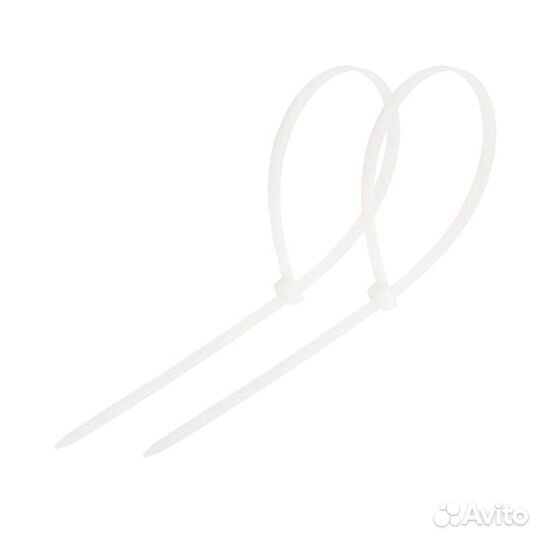 Стяжка пластиковая Rexant, 200х48 мм, белая, набор