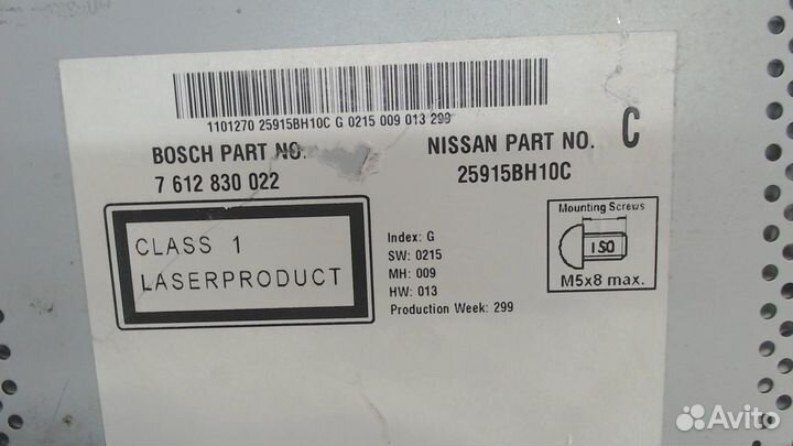 Магнитола Nissan Qashqai, 2009