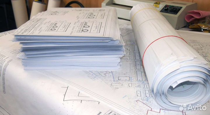 Печать чертежей, проектной документации А0+