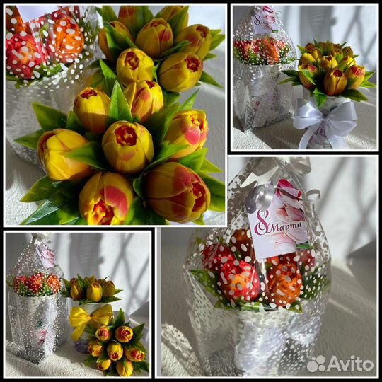 Букет тюльпанов. Тюльпаны из мыла. Цветы из мыла