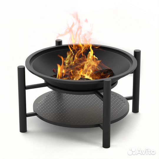 Чугунная костровая чаша Люкс