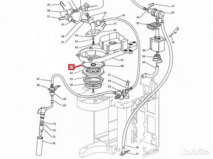 Уплотнительная прокладка для рожковых кофеварок DE
