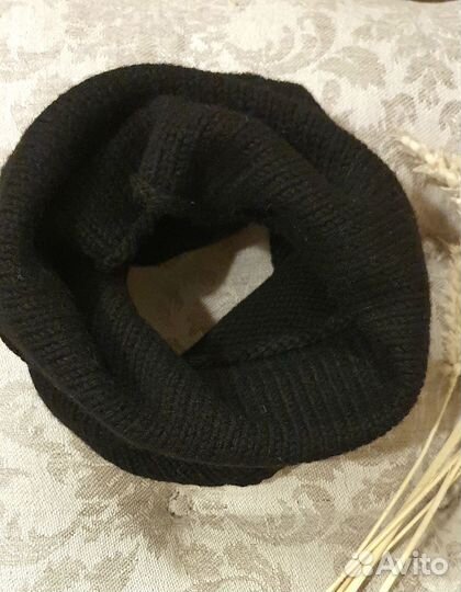 Снуд детский шерсть 100 черный