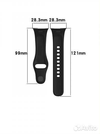 Силиконовый ремешок для смарт-часов Redmi Watch 3