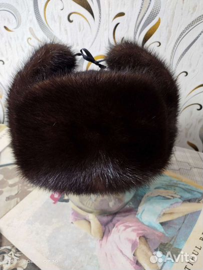 Норковая шапка мужская новая