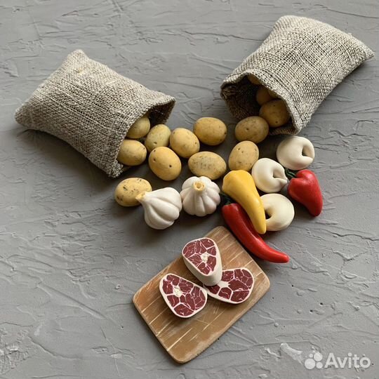 Овощи и фрукты из полимерной глины