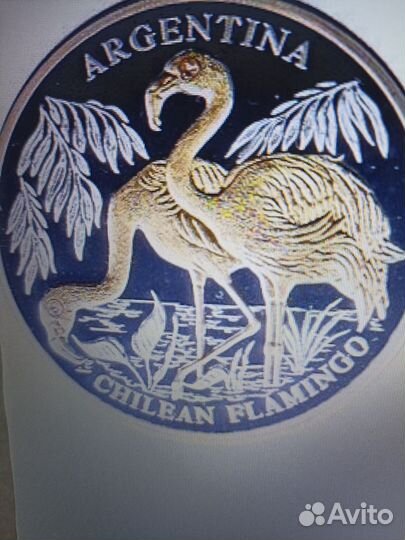 Серебряные монеты Либерия Фламинго,Леопард,Медведь