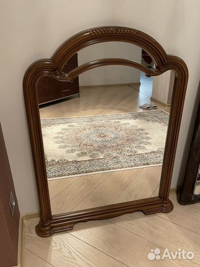 Зеркало винтаж деревянное