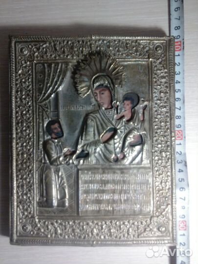 Старинная икона Богородица Нечаянная Радость