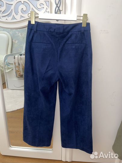 Брюки кюлоты замшевые XS