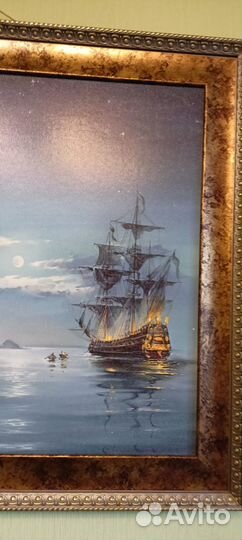 Картина маслом море