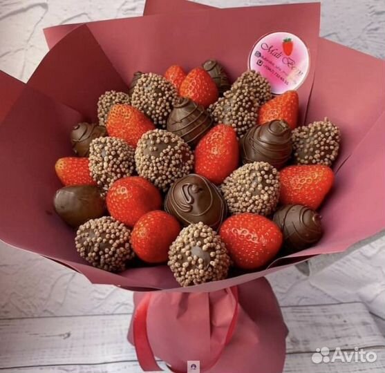Букет из клубники в шоколаде
