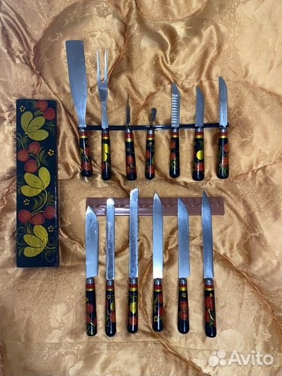 Набор столовых приборов 13 штук нерж, хохлома