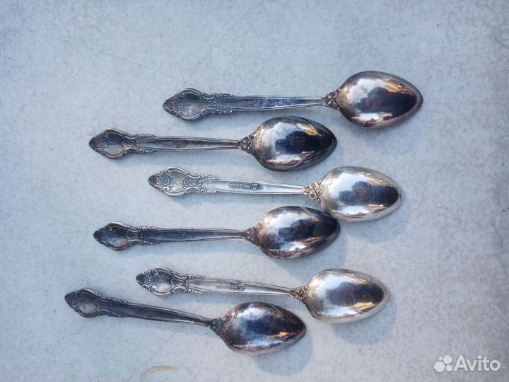 Кофейные ложки мельхиор СССР Троянда