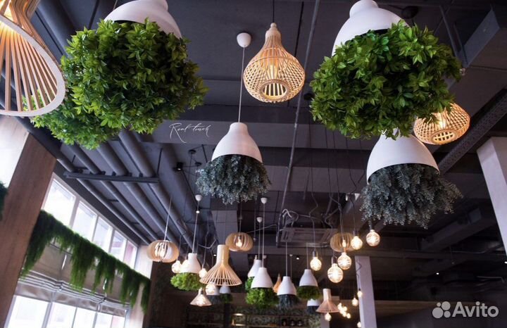 Искусственные растения папоротник/лиана