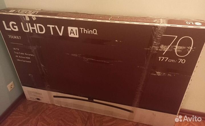 Телевизор lg 70uk6710 178см