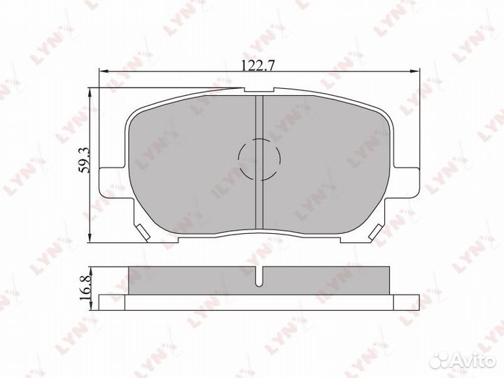 Колодки тормозные передние toyota Avensis Verso (AKE) 2.0-2.0D 01