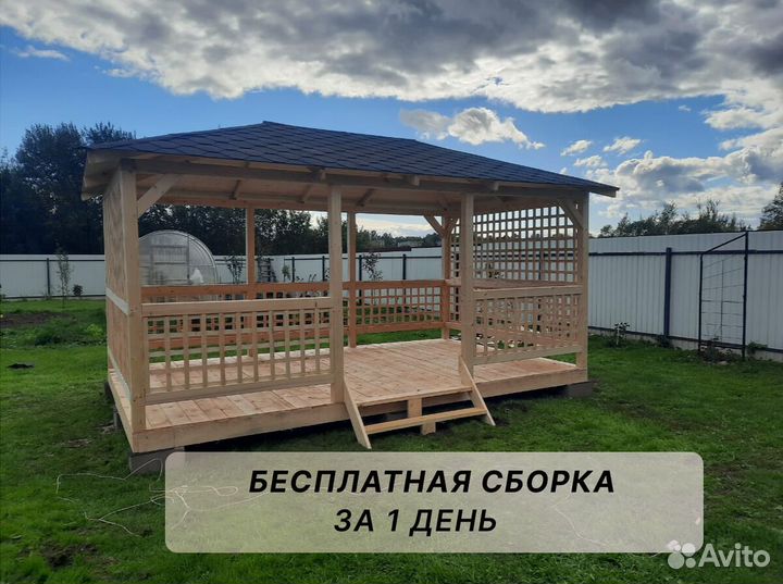 Беседка с мангальной зоной