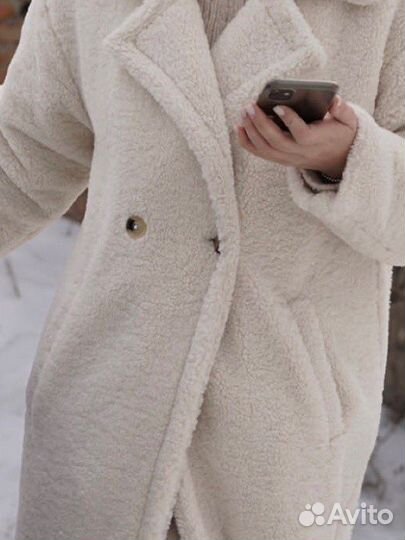 Шуба пальто тедди